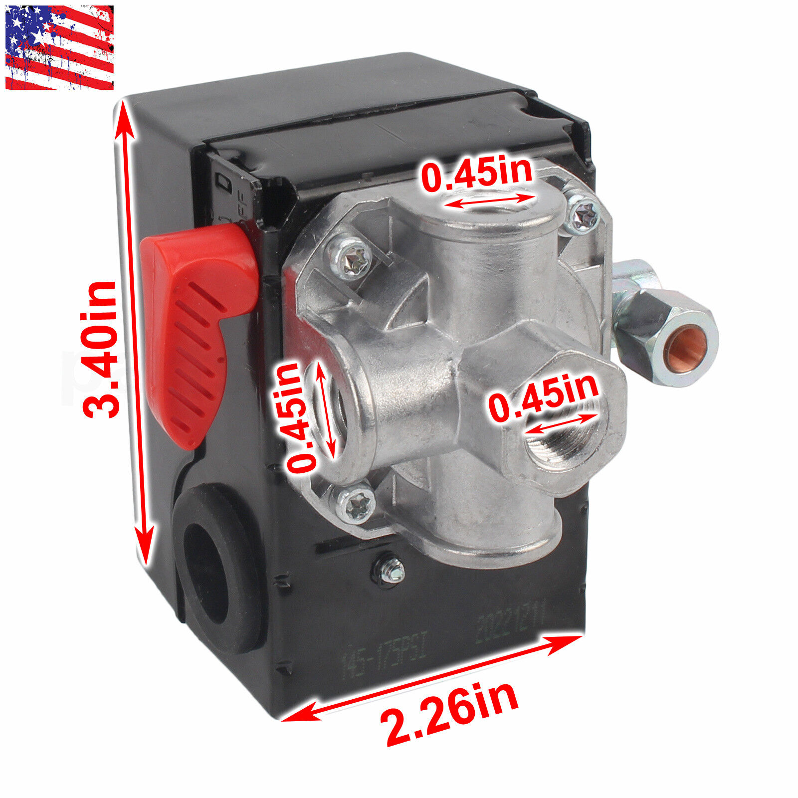 Air Compressor Pressure Switch For Craftsman 175/145 PSI 91916777