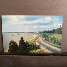 Working Tug and Barge on Mississippi River near Memphis TN Chrome Postcard UNP