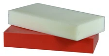 Two 2" x 3" x 6" HDPE Plastic Blocks - Multiple Colors Available
