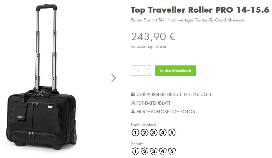 Travel bag + notebook bag trolley Dicota for notebook up to 17" 43 cm 41 x 31 cm! - Image 4 of 4