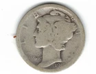 1918 D MERCURY DIME in GOOD condition ~ PLEASE SEE THE SCAN  .stk 70