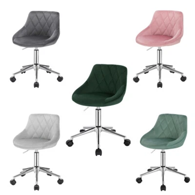 EUGAD Rollhocker Arbeitshocker Drehhocker Hocker Schminktisch Frisiertisch Samt