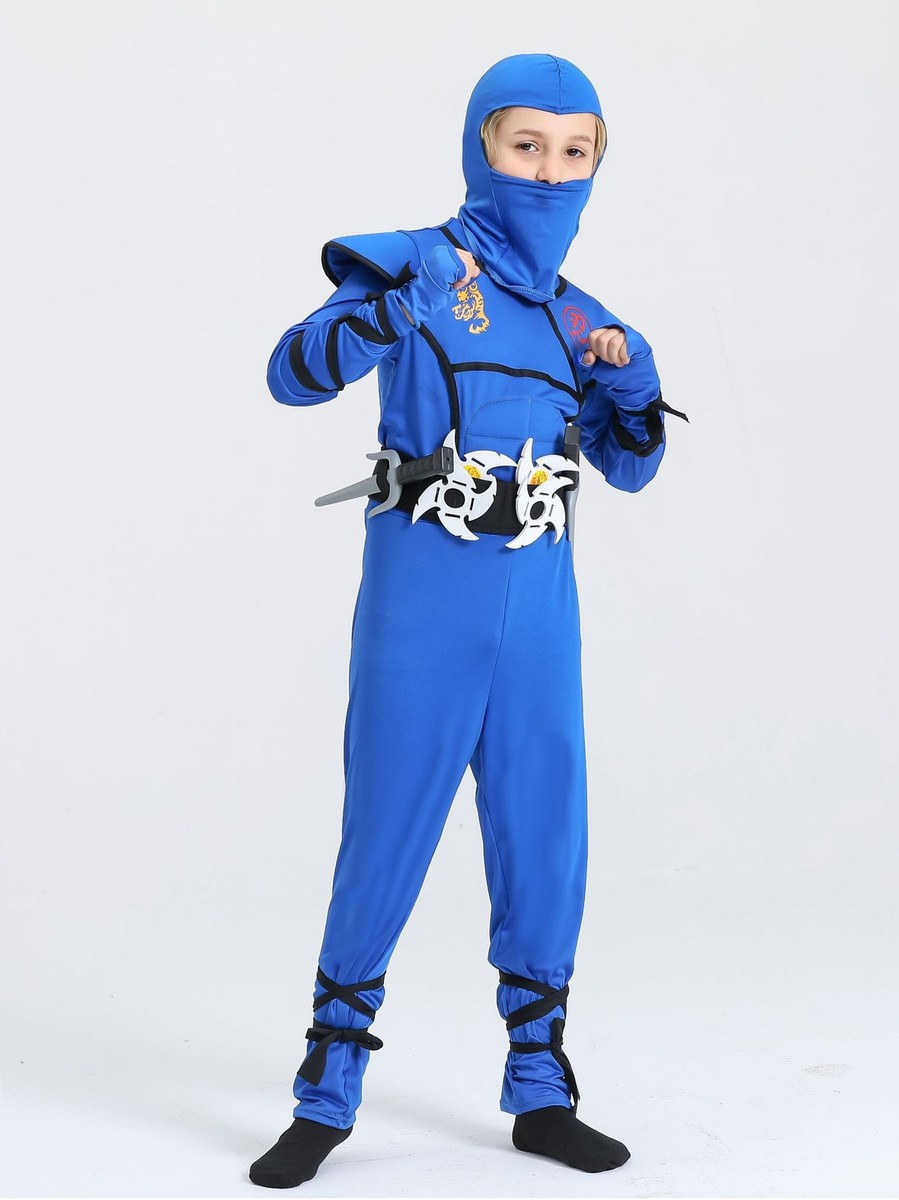 Boys Stealth Ninja Costume Kids Japanese Warrior Book Week Kungfu - Foto 9