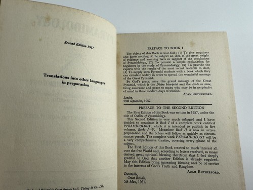 Pyramidology Book 1 Adam Rutherford Elements 1961 HC Book w/ Fold Out Pyramids - Picture 7 of 10
