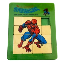 Vtg 1978 the Amazing Spiderman Sliding Puzzle Toy Game Marvel Comics