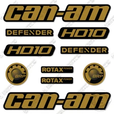 Fits Can-Am Defender XT HD10 Decal Kit ATV - METALLIC GOLD - 7 YEAR 3M VINYL!
