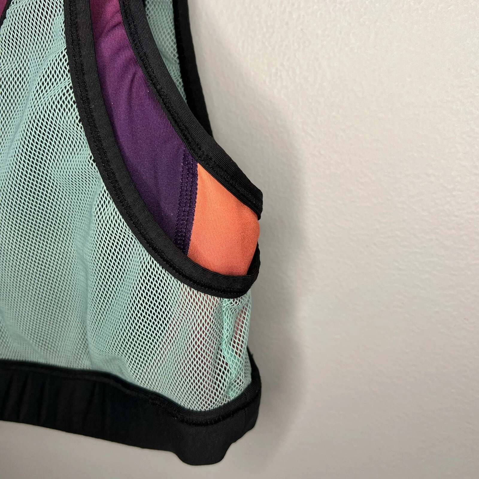 sweaty-betty ombre colorblock mesh layered strappy tank-bra