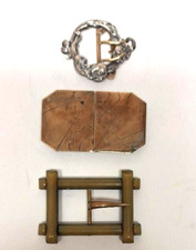 3 Vintage Art Deco and Art Nouveau Ladies Belt Buckles
