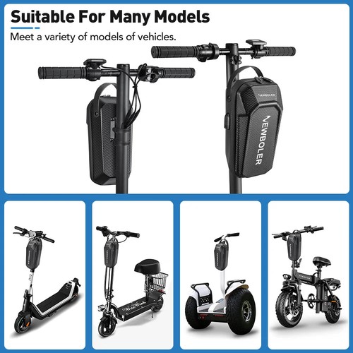 Bolsa frontal para scooter eléctrico bolsa con asa con puerto USB impermeable liberación rápida - Imagen 5 de 18