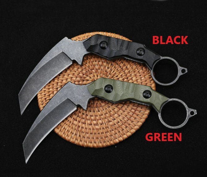 BEAST Claw Karambit Fixed Straight Knife Blade Hunting Camping Tactical ...