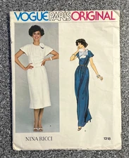 VTG Vogue Paris Original Pattern 1318 Nina Ricci - UNCUT dress tunic top skirt