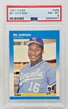 1987 Fleer Royals BO JACKSON RC Rookie Baseball Card PSA 8 NM-MT