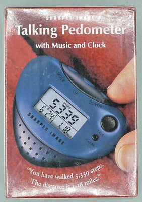 Sharper Image Talking Pedometer with clock Talking New in Box Sealed