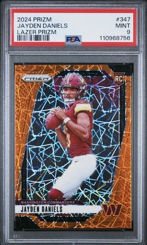 2024 Prizm Jayden Daniels Lazer Prizm ROOKIE CARD PSA 9!!💎🔥💎🔥