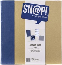 Simple Stories Navy Sn p Binder 6"X8",Binders  Supplies