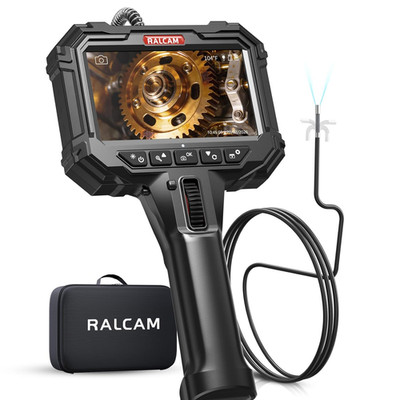 Two-Way Articulating Borescope, 5'' Industrial Endoscope Camera with Light, 0.24I