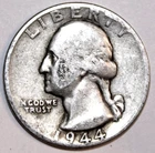 1944-D Washington Quarter - Fine - #0998EA