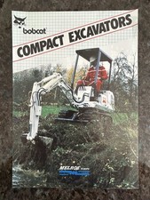 Bobcat Compact Excavators Leaflet.. 1980s Mini Digger JCB Kubota Case