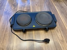 Cookworks 2500w Double hob Table Top Hotplate (2x Plates) Black JB-2008GL