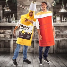 Hauntlook Couples Beer Bottle & Red Pong Cup Halloween Costume Unisex One Size