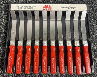 Mac Tools 10pc Feeler Gauge Set FG10S W/Case