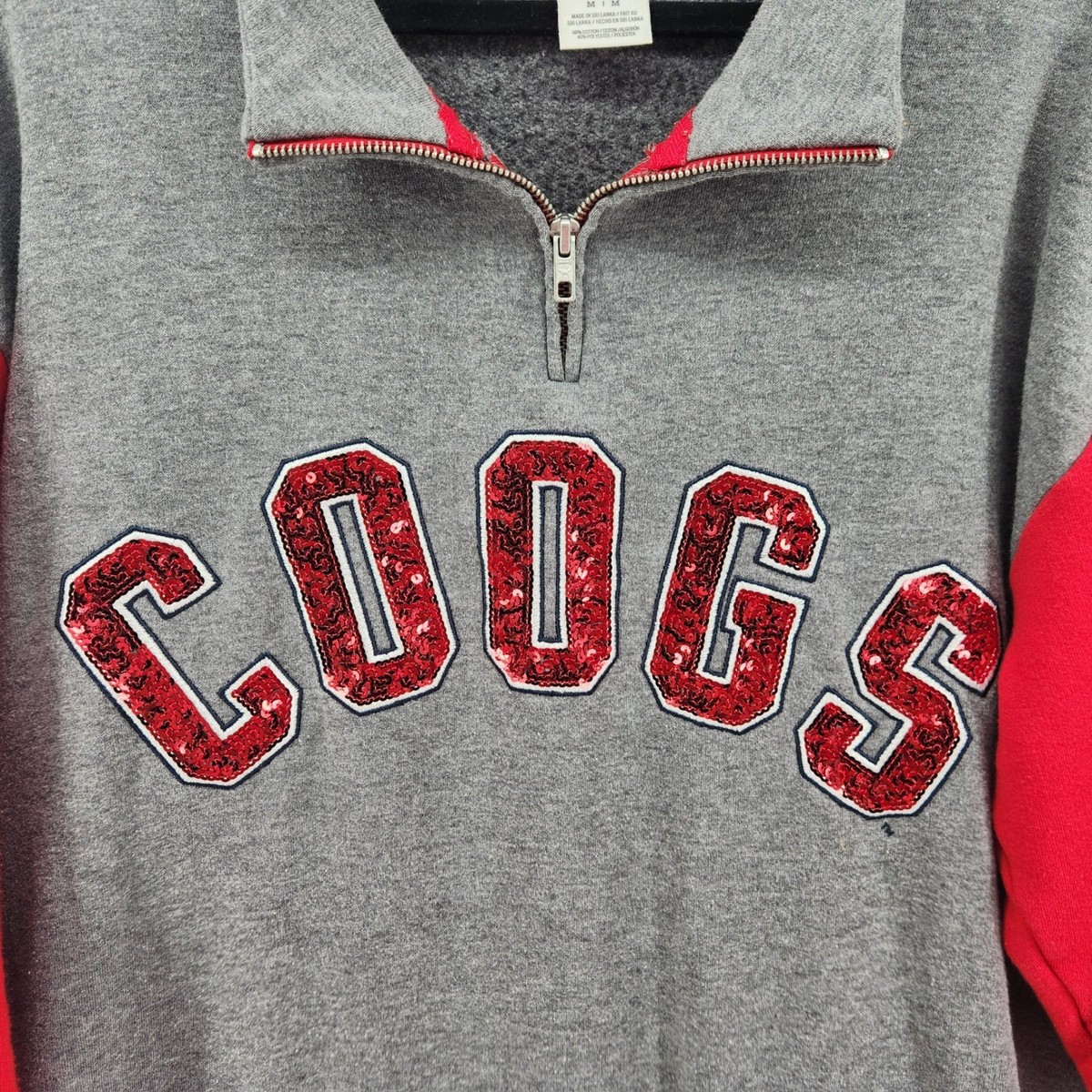 PINK Victoria's Secret Houston Cougars Sequin Pullover Sweatshirt