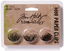 Advantus Idea-Ology Mini Paper Clips .625" 48/Pkg-Antique Nickel, Bras (3Pk)