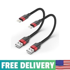 6 inch Short Lightning Cable, MFi Certified 2 Pack Short iPhone Charger Cor...