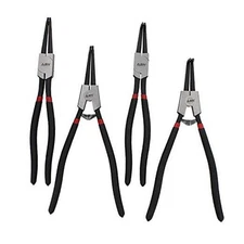  Extra Long Snap Ring Pliers Set - 4pc Lock Ring Pliers with 4mm .090 Inch Tips