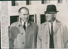 1967 Senator William Fulbright Wlbur Mills Wa Democrats Politics Wirephoto 5X7