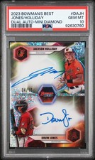2023 BOWMAN'S BEST DUAL AUTOS #DAJH DRUW JONES/JACKSON HOLLIDAY 4/10 PSA 10