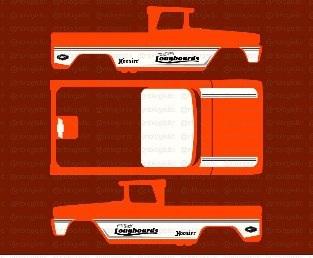 Custom '62 CHEVY Pickup Universal WaterSlide Decal for hot wheels