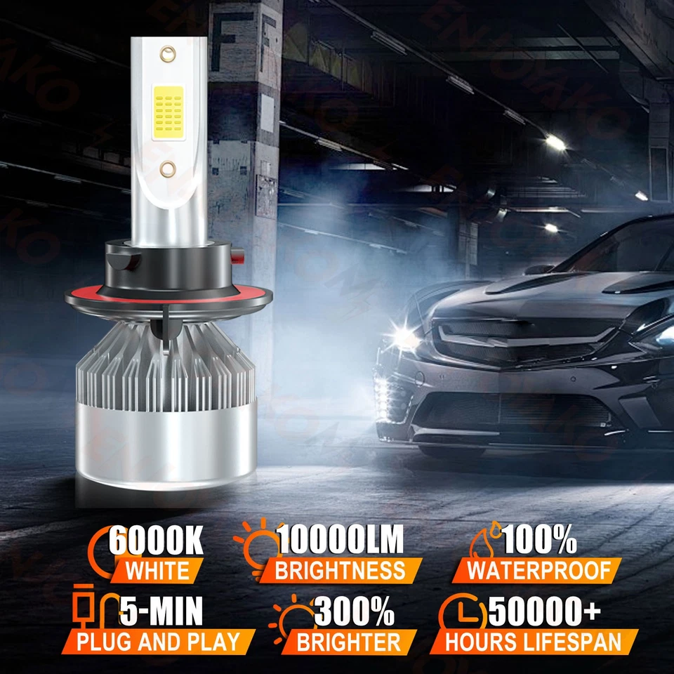 Combo faros LED haz alto bajo 6000K 2x para Ford F-650 F-750 2017-2022 Foto 3 de 4