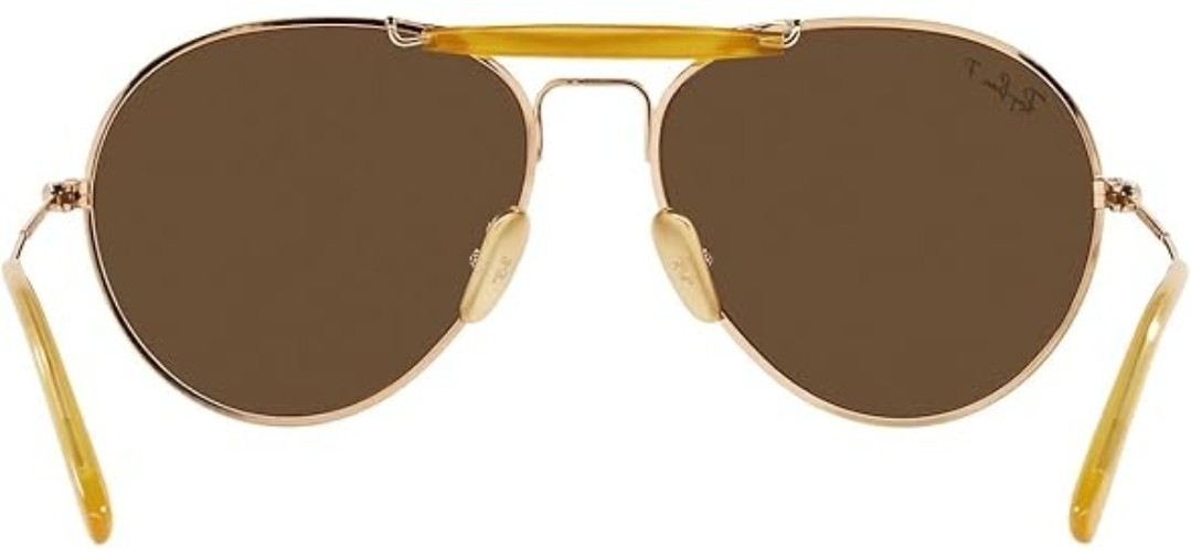 🔥 RAY-BAN Pilot TITANIUM POLAR CHROMANCE Round Sunglasses