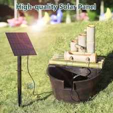 3.5W Solar Fountain Pump with 4.9FT Water Pipe Pump with 16 Nozzles Sprays...