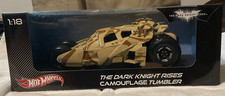 Hot Wheels 1:18 Dark Knight Rises Camouflage Tumbler Batmobile Diecast w/Case