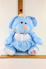 Vintage Fisher Price Puffalump Blue Puppy Dog Stuff Plush Toy Romper 1986