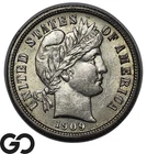 1909 Barber Dime, Very Nice Original Choice BU++