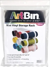 ArtBin 6866AG Mini Vinyl Storage Rack, 9 (5.5") Vinyl Roll Organizer, White