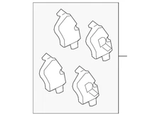 Genuine Jaguar Brake Pads Front C2C42014