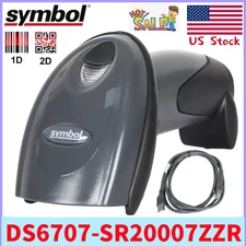 Symbol Zebra Motorola DS6707-SR20007ZZR 1D 2D Barcode POS Scanner + USB Cable US