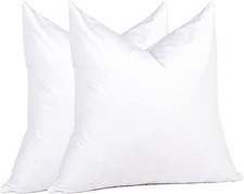 Puredown  Euro Pillow Inserts 26 X 26 Pack of 2, White , down Feather Pillow St