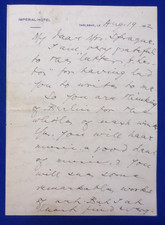 1912 3p. ALs by BERNARD BERENSON in Carlsbad, Bohemia re: Travels, Berlin.