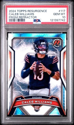 2024 Topps Resurgence Rookies Caleb Williams #117 Prism Refractor (RC) PSA 10