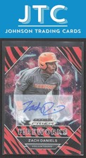 2020 Prizm Draft Picks Zach Daniels Autographs Tiger Stripes Volunteers #04/25