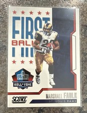 Panini Score First Ballot Insert Marshall Faulk #8 St. Louis Rams 2023 NFL