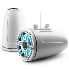 JL Audio 010-03278-00 M6 7.7" Enclosed Tower Speakers White Sport Grille RGB LED