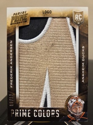 Frederick Andersen  RC Ducks 13/14 Panini Prime Colors Patch Logo 9 /12
