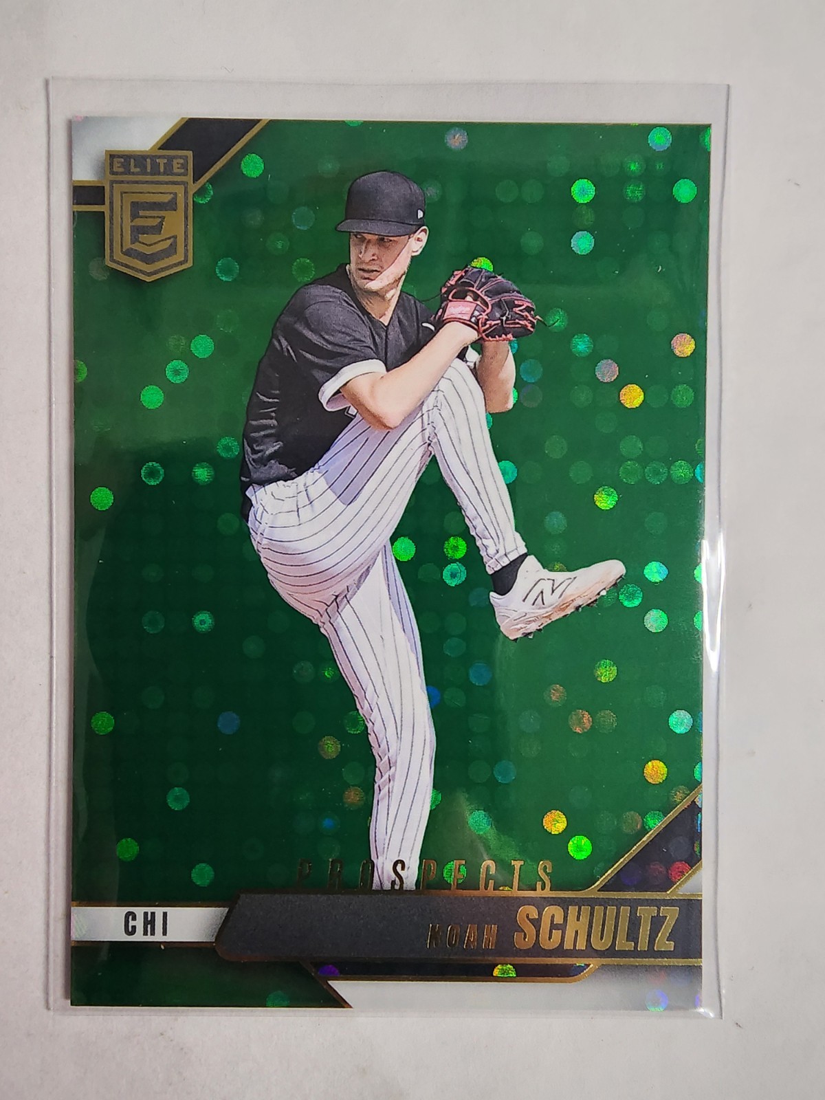 2026 Panini Donruss Elite - Prospects Noah Schultz #130 Green Disco (RC)