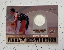 2002-03 Topps Chrome Final Destination Game Worn Pants Steve Francis (Mem)